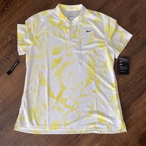 Yellow & white Nike dri-fit shirt
